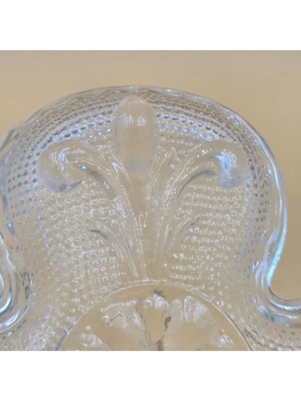Tiara Indiana Glass Sandwich Clear Club Shamrock Dish Set of 3 Vintage